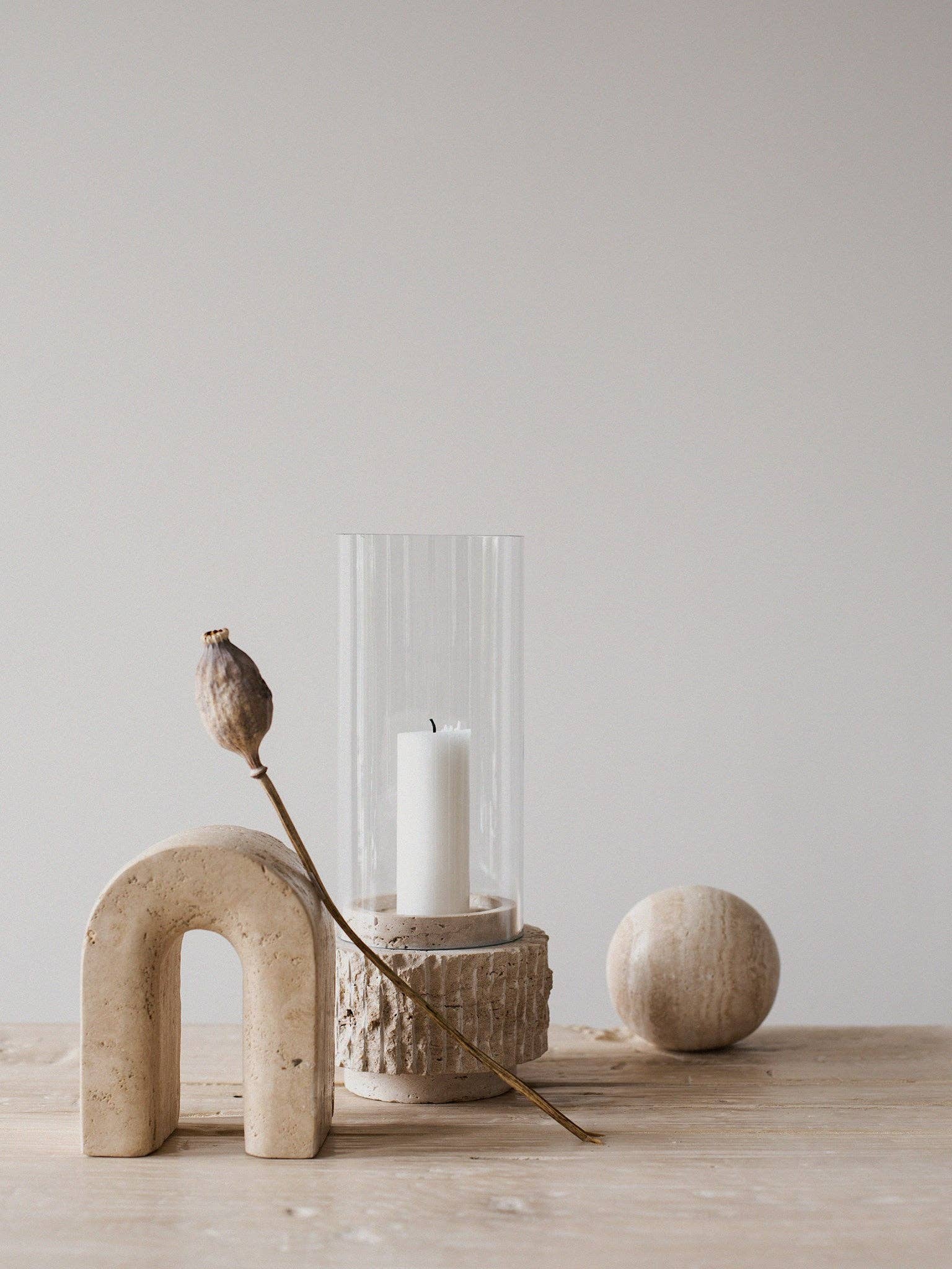 Travertine Bookend