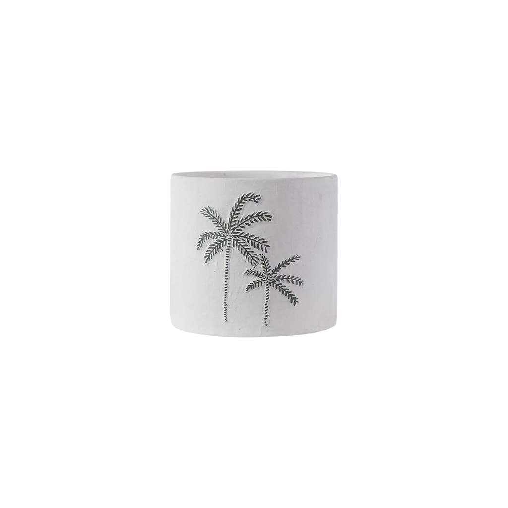 White palm pot cover pm D7.5 H6cm