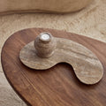 Organic Titanium Travertine Tray