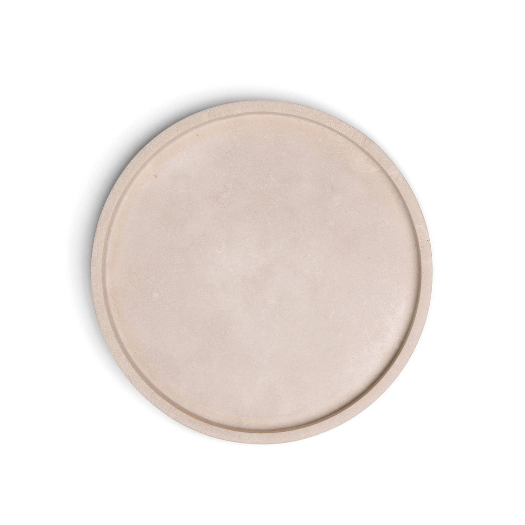 Travertine Tray Round w/Edge Ø30cm