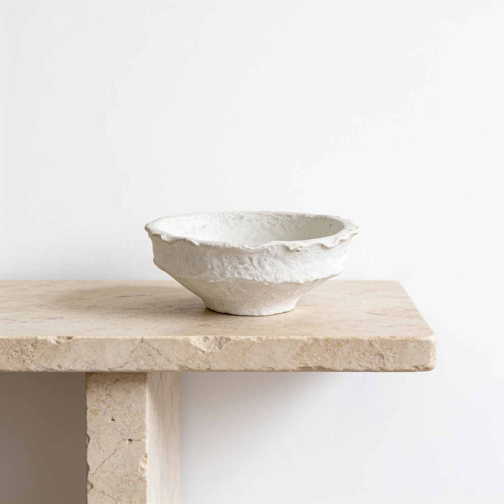 Sustain White Sculptural Small Bowl