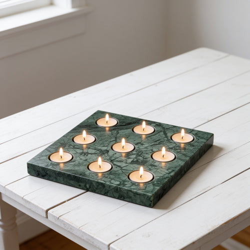 Green Marble 9 T-Lightholder