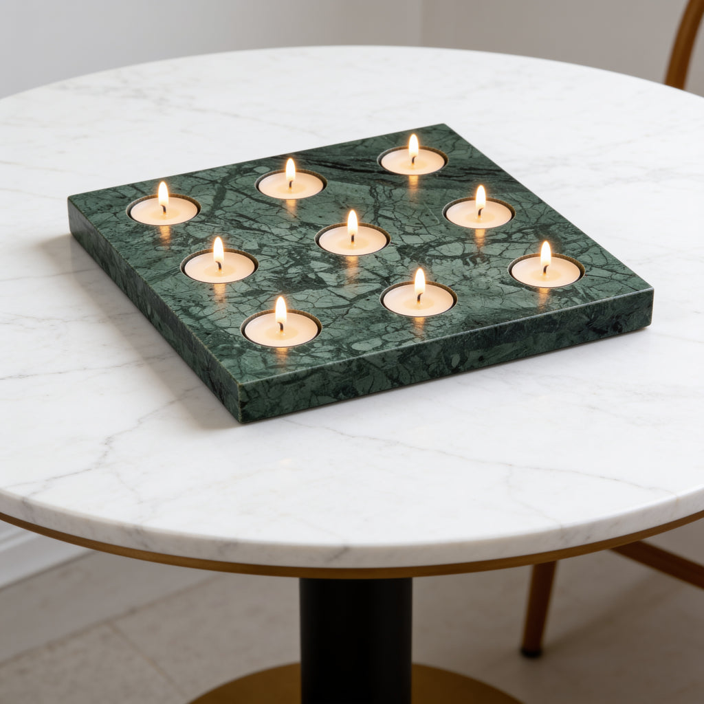 Green Marble 9 T-Lightholder